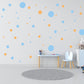 Blue and Orange Rustic Spots Wall Stickers, Nursery Wall Stickers, Polka Dot Wall Stickers, Removable Stickers Wall, Boho Playroom Decor