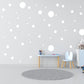 Playroom Sticker Wall Polkadot White Wall Spot Sticker White Spot