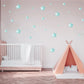 Pastel Blue Rustic Stars Wall Stickers, Nursery Wall Stickers, Blue Star Wall Decals, Boy's Bedroom Wall Stickers, Blue Nursery Wall Decor