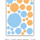 Blue and Orange Rustic Spots Wall Stickers, Nursery Wall Stickers, Polka Dot Wall Stickers, Removable Stickers Wall, Boho Playroom Decor