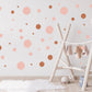 Pink and Brown Rustic Spots Wall Stickers, Nursery Wall Stickers, Kid's Room Wall Stickers, Removable Stickers Wall, Boho Nursery Wall Decor