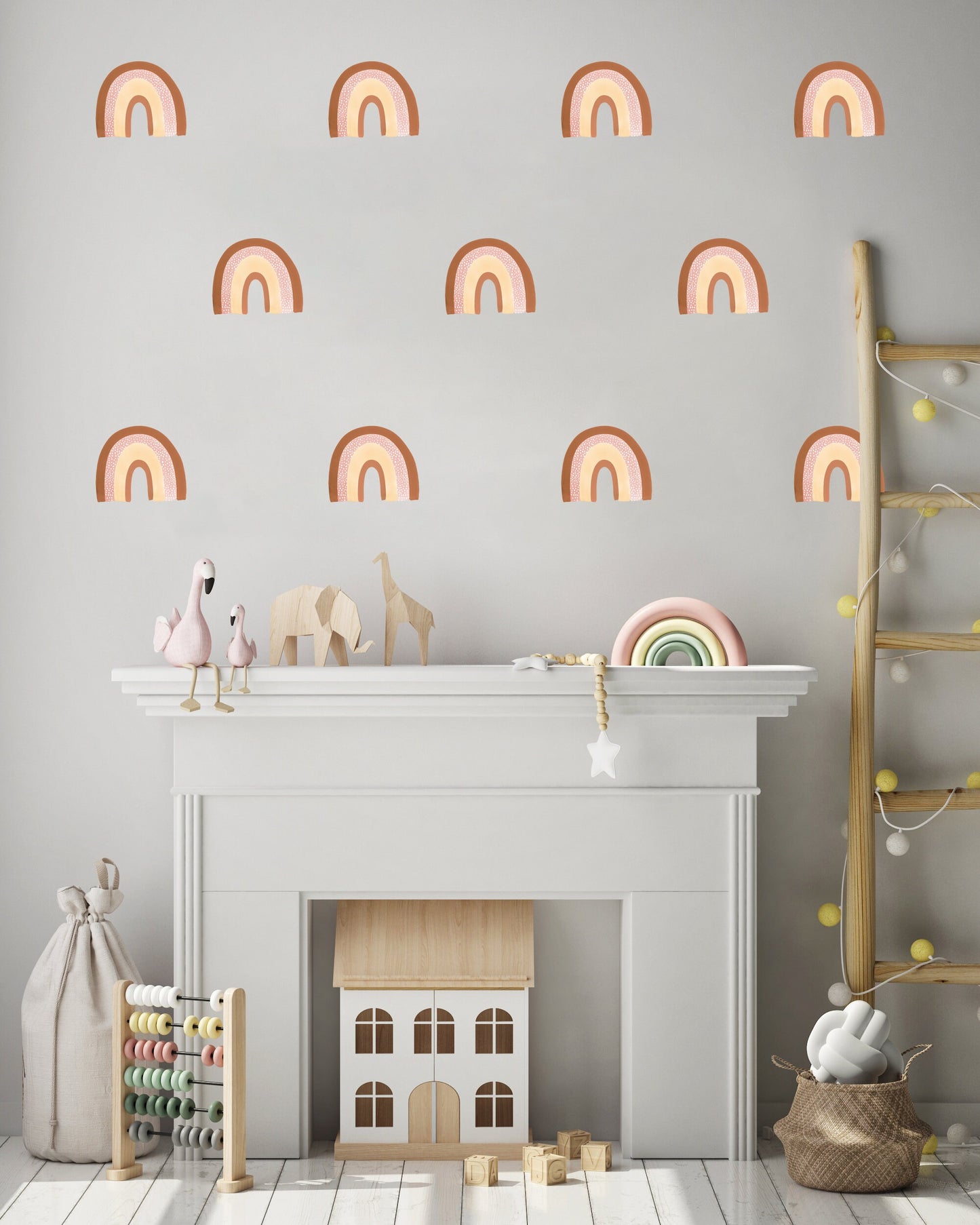 Rainbow Wall Decal Newborn Gift Kids Room Wall Decal Sticker