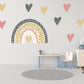 LARGE Heart Decal Rainbow Wall Sticker Nursery Wall Sticker Rainbow Wall Decal Boho Nursery Decor Nursery Wall Decal Playroom Wall Sticker