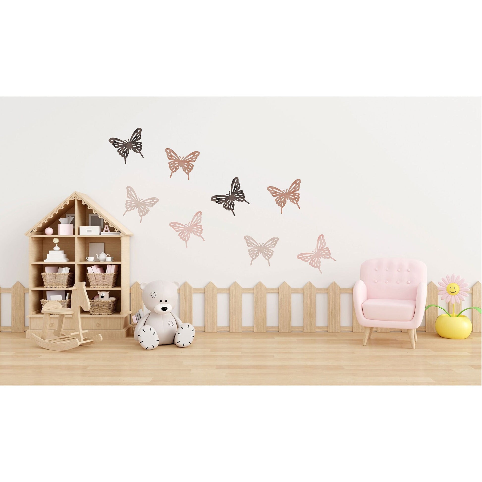 Decal Cute Nursery Decor Girl Bedroom Decor Butterfly Decor Playroom Decor