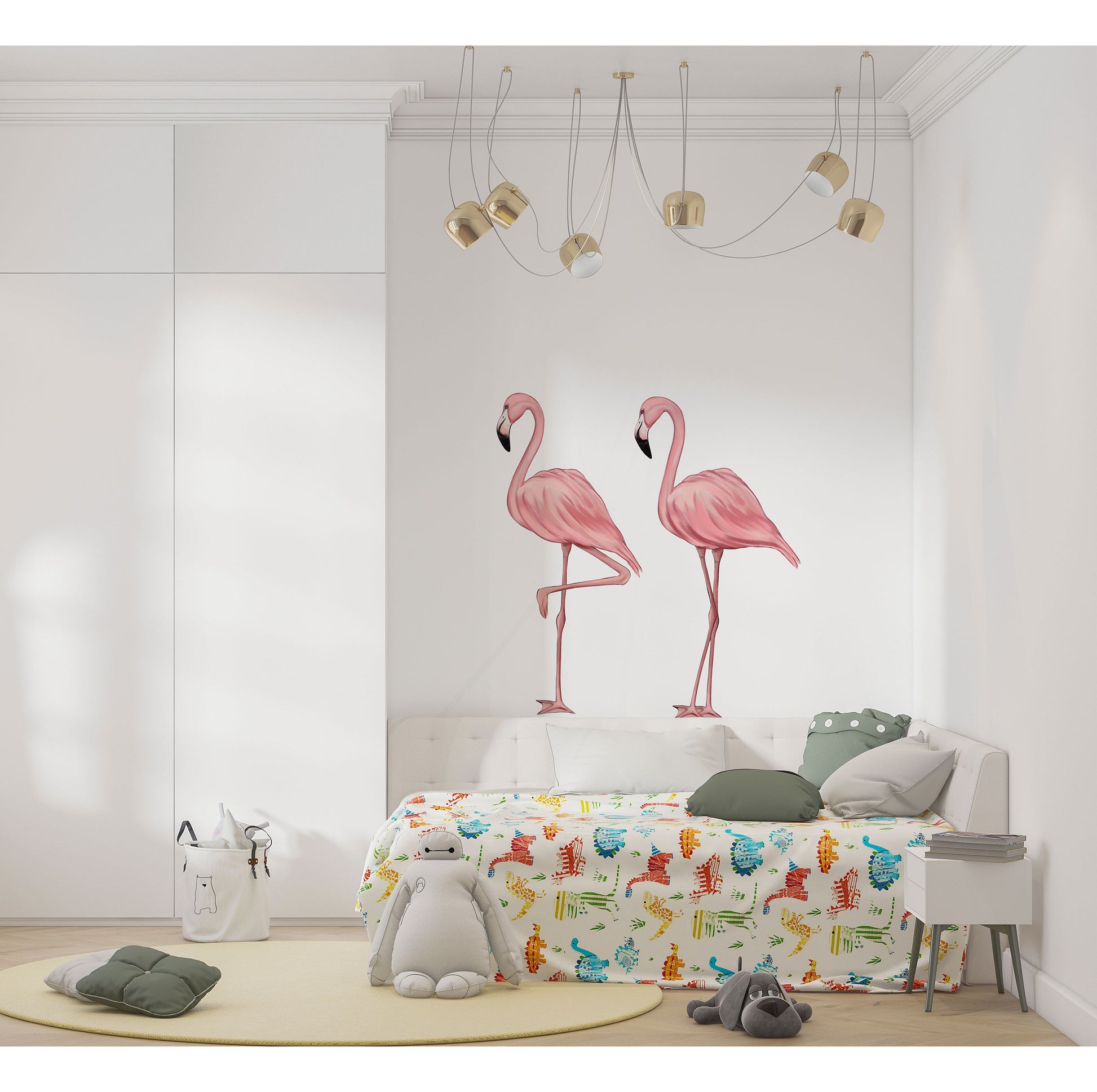 Flamingo Wall Decal Large Flamingo Sticker Flamingo Bedroom Decal