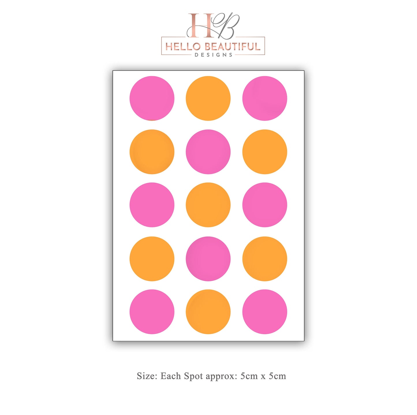 Pink and Orange Spots Wall Stickers, Reusable Boho Nursery Wall Decals, Children's Boho Wall Decor, Playroom Wall Stickers, Polka Dots