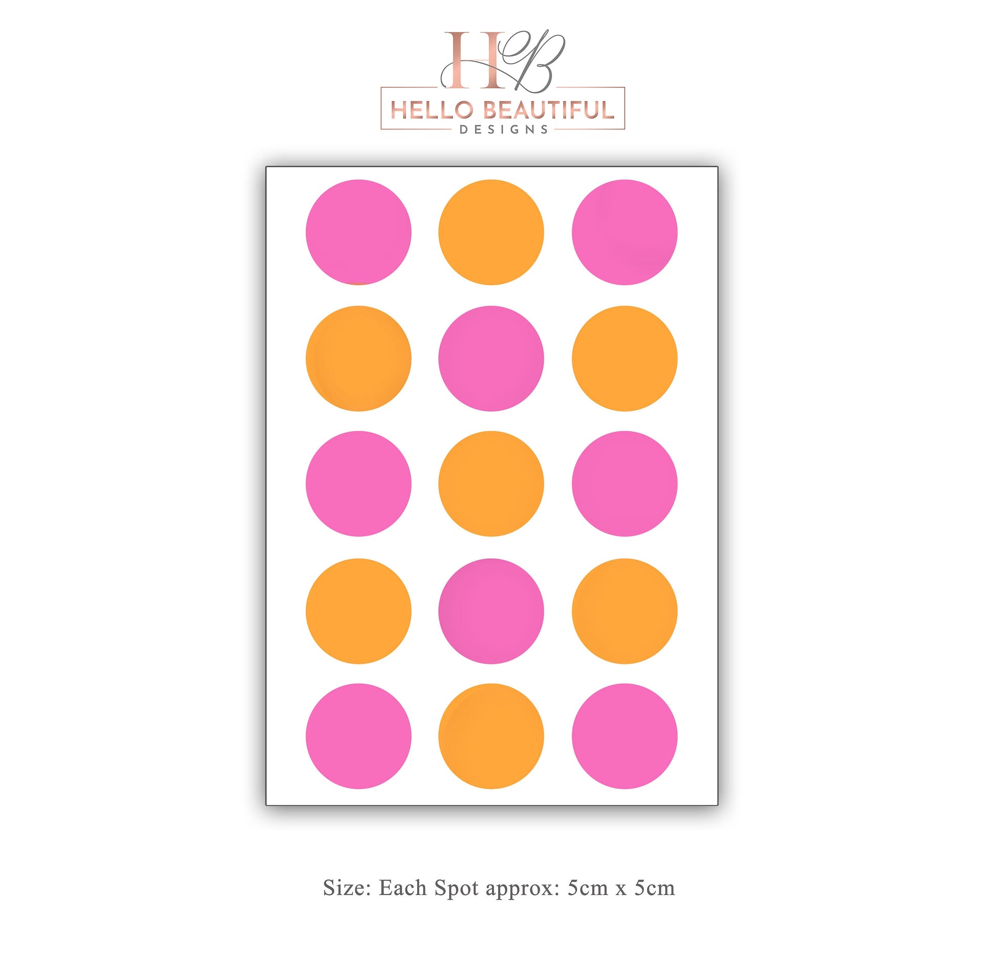 Pink and Orange Spots Wall Stickers, Reusable Boho Nursery Wall Decals, Children's Boho Wall Decor, Playroom Wall Stickers, Polka Dots