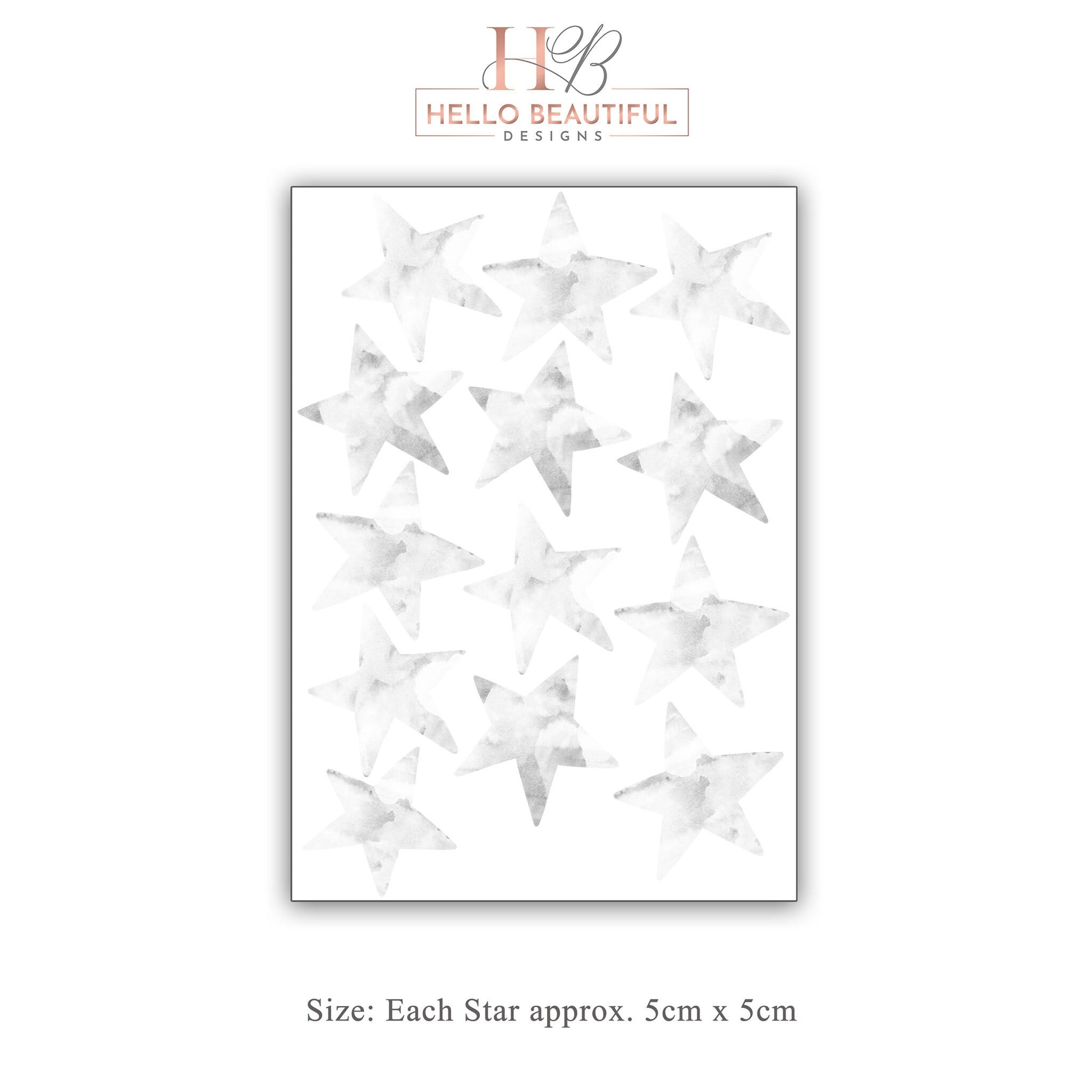 Watercolour Stars Wall Stickers, Reusable Boho Nursery Wall Decals, Children's Boho Wall Decor, Playroom Wall Stickers, Kids Room, Stars