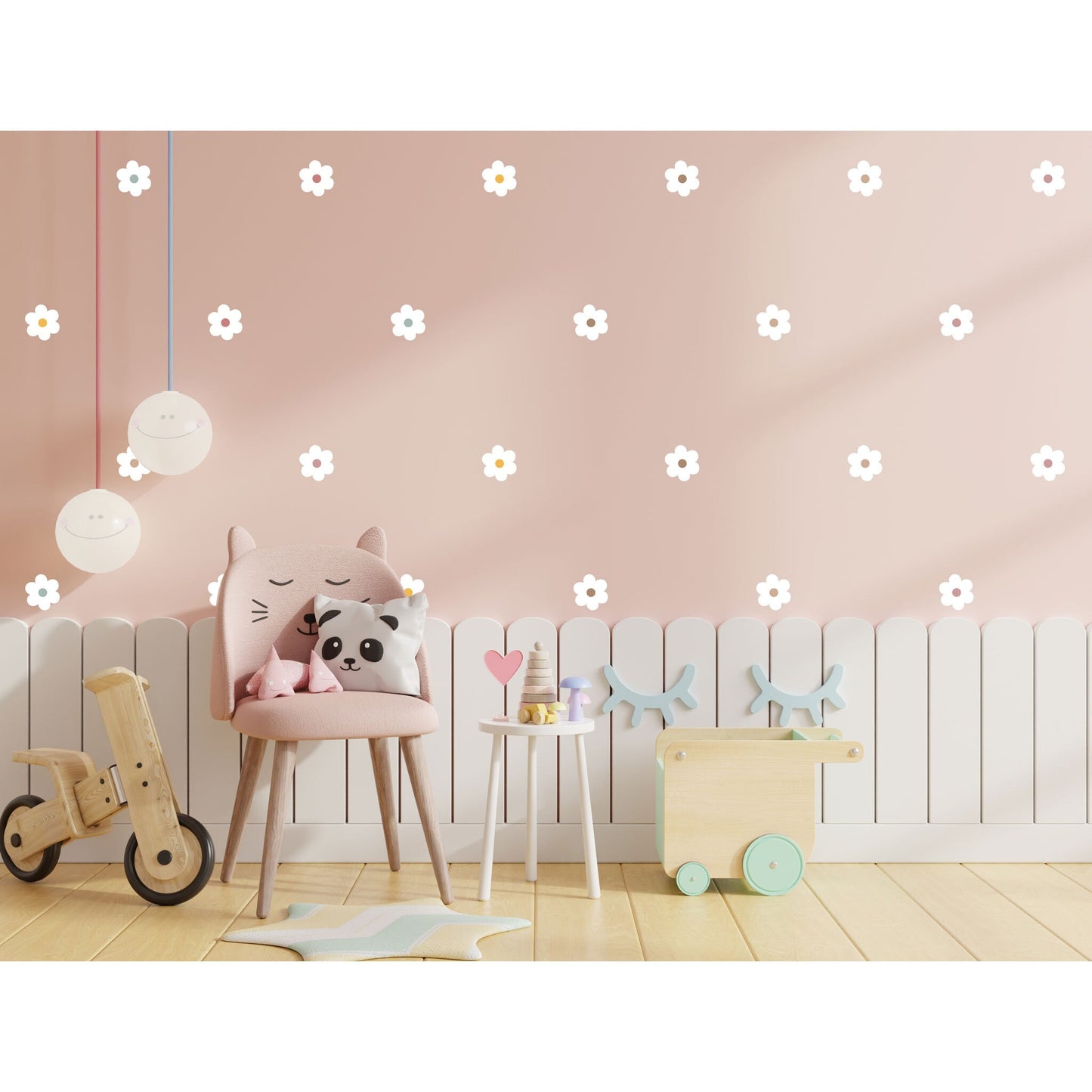 Wall Sticker Flower Wall Sticker Daisy Wall Decal Floral Wall Nursery Wall Decal