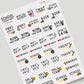 School Calendar Sticker Sheet, School Planner Stickers, Calendar Stickers, School Organisation Stickers, Planner Stickers, School Reminder