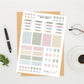 Pastel Planner Sticker Calendar Sticker Journal Sticker  Todo Sticker Pack Notebook Sticker