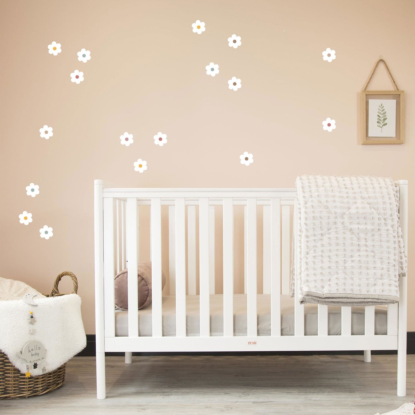 Flower Wall Sticker Daisy Wall Decal Floral Nursery Wall Decal