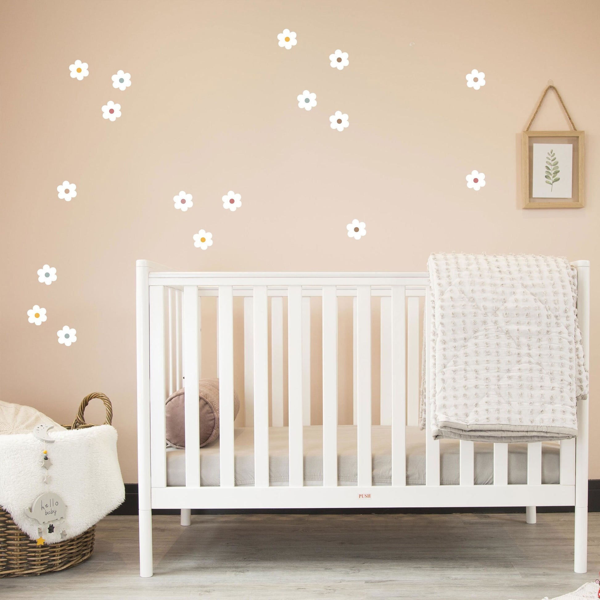 Flower Wall Sticker Daisy Wall Decal Floral Nursery Wall Decal