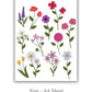 Wildflower Wall Decal Floral Nursery Decor Large Boho Flower Wall Art Floral Wall Decal Girls Bedroom Decor Reusable Removable Sticker