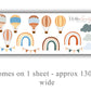 Hot Air Balloon Wall Stickers Rainbow Decal Hot Air Balloon Nursery Wall Sticker Hot Air Balloon Decal Cute Nursery Decor Rainbow Playroom