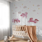 Pink Pegasus Wall Decal Girl Bedroom Wall Sticker Girl Newborn Gift PCloud Stars Wall Sticker