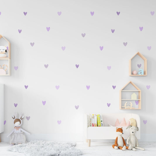 Purple Heart Wall Sticker Lilac Wall