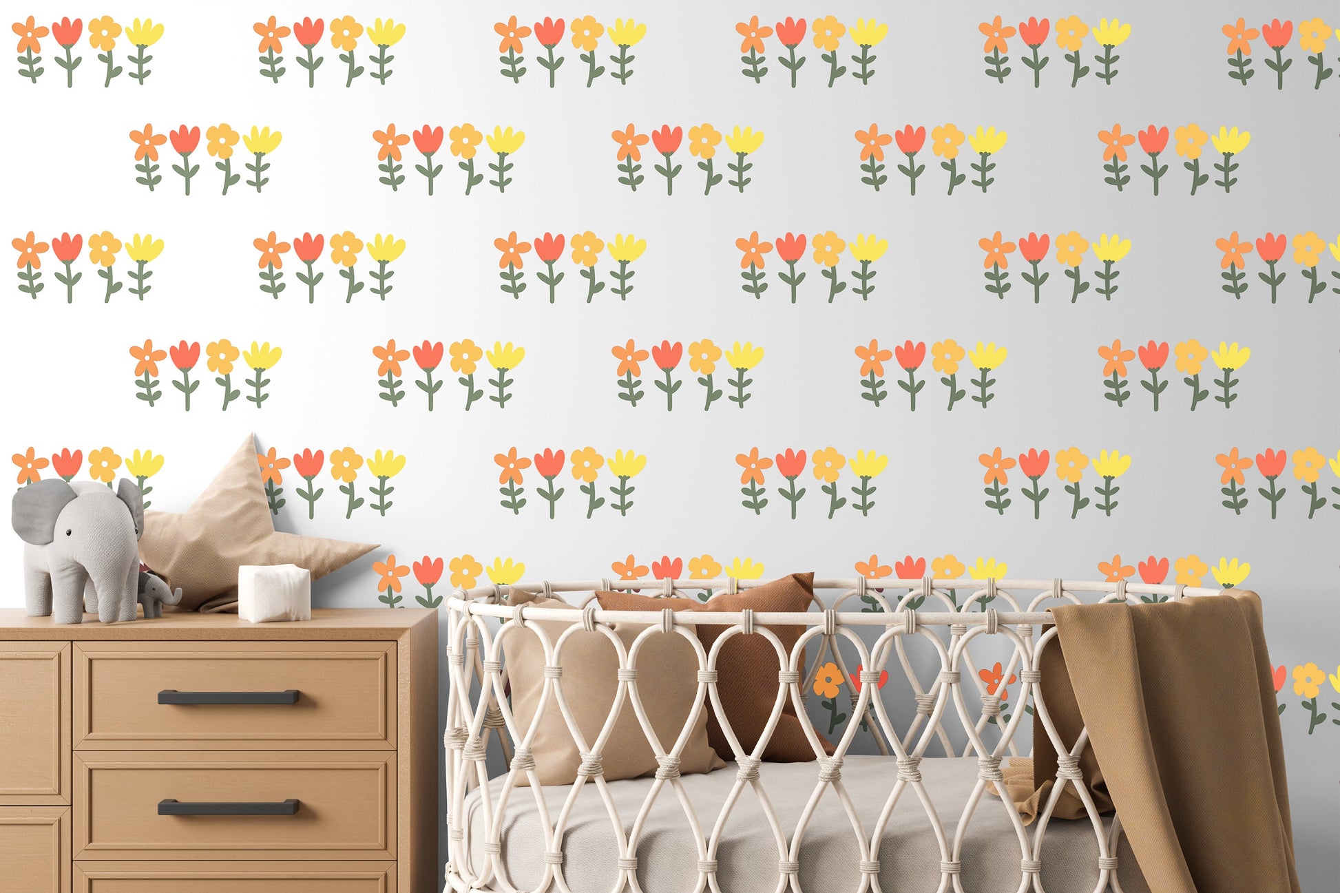 Flower Wall Sticker Girl Wall Sticker Floral Wall Sticker Wall Decals