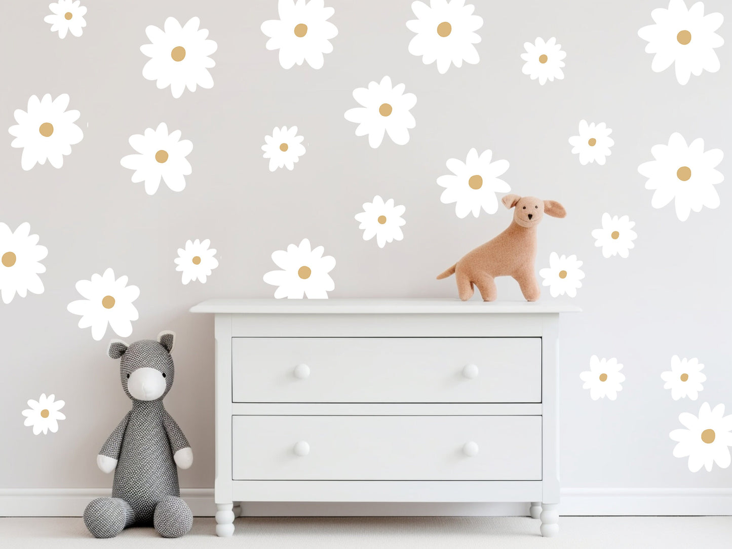 White Daisy Wall Stickers Flower Stickers Daisy Stickers