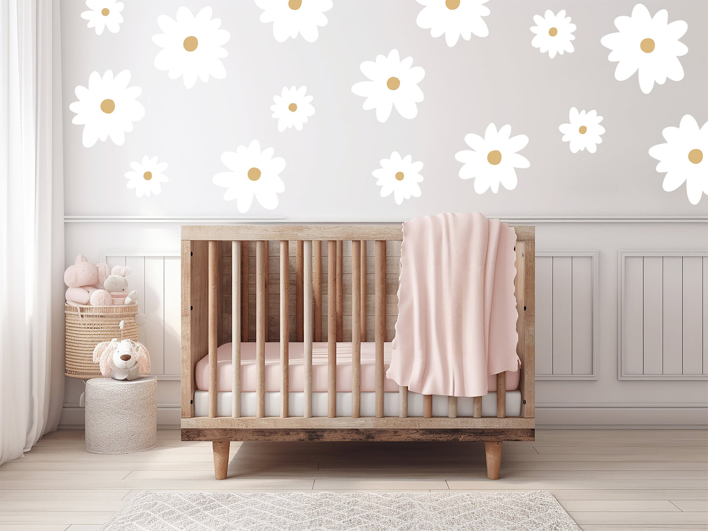 Stickers Flower Nursery Decor  Wall Decals Floral Decals Daisy Stickers