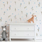 Nursery Decor Boho Flower Wall Art Floral Wall Decal Girls Bedroom Decor
