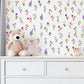 Wildflower Wall Decal Floral Nursery Decor Reusable Removable Flower Wall Sticker