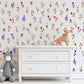 Nursery Decor Boho Flower Wall Art Floral Wall Decal Girls Bedroom Decor