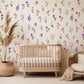 Floral Flower Wall Nursery Wall Boho Nursery Decal Floral Nursery Wall Wall Decal Sticker Decal Boho Wall Art Decal Girl Nursery Removable Reusable Wall