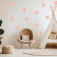 Boho Flower Nursery Wall Stickers, Pink Floral Decals, Girls Room Decor (A4 Sample)