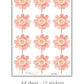 Boho Flower Nursery Wall Stickers, Pink Floral Decals, Girls Room Decor (A4 Sample)