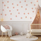 Boho Flower Nursery Wall Stickers, Pink Floral Decals, Girls Room Decor (A4 Sample)