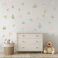 Boho Floral Wall Decals for Nursery, Neutral Flower Wall Stickers, Peel and Stick Girls Bedroom Decor, Kids Room Decals