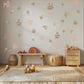 Boho Floral Wall Decals for Nursery, Neutral Flower Wall Stickers, Peel and Stick Girls Bedroom Decor, Kids Room Decals