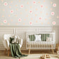 Pink Floral Wall Stickers, Boho Nursery Wall Decals, Peel and Stick Flowers, Girls Bedroom Decor, Soft Pink Nursery Decor