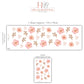 Pink Floral Wall Stickers for Girls Bedroom, Boho Nursery Wall Decals, Flower Wall Decor, Neutral Nursery Stickers, Peel and Stick Flowers