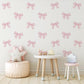 Pink Bow Wall Stickers for Girls Bedroom, Coquette Nursery Wall Decals, Bow Wall Decor, Baby Girl Nursery Stickers, Peel and Stick Bows