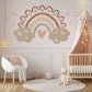 Boho Rainbow Wall Stickers Neutral Nursery Decals | Beige Rainbow Nursery Wall Decor | Cloud & Sparkle Peel And Stick Decals