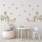 Boho Flower Wall Stickers Nursery Decor | Neutral Floral Wall Decals | Wildflower Kids Bedroom Stickers | Peel and Stick Wall Art