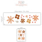 Boho Flower Wall Stickers Nursery Decor | Neutral Floral Wall Decals | Retro Daisy Nursery Stickers | Peel and Stick Kids Room Decor
