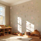 Boho Floral Wall Decals for Nursery, Neutral Flower Wall Stickers, Peel and Stick Girls Bedroom Decor, Kids Room Decals