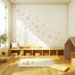 Pink Boho Flower Wall Stickers, Floral Nursery Wall Decals, Girls Bedroom Decor, Peel and Stick Flowers, Neutral Nursery Decor