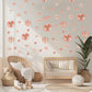 Pink Floral Wall Stickers, Boho Nursery Wall Decals, Girls Bedroom Decor, Flower Nursery Stickers, Peel and Stick Flowers