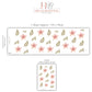 Pink Floral Wall Stickers for Girls Bedroom, Boho Nursery Wall Decals, Flower & Leaf Wall Decor, Neutral Nursery Stickers, Kids Room Decor