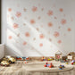Pink Floral Wall Stickers for Girls Bedroom, Boho Nursery Wall Decals, Flower Wall Decor, Neutral Nursery Stickers, Peel and Stick Flowers