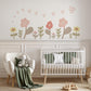Boho Flower Wall Stickers, Neutral Nursery Wall Decals, Floral Baby Room Decor, Scandinavian Nursery Stickers, Peel and Stick Flowers