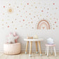 Boho Rainbow Wall Stickers Nursery Decor | Hand-Painted Sun, Dots (Peel and Stick)