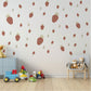 Hand-Painted Watercolour Strawberry Wall Stickers, Boho Nursery Decor (Peel and Stick)