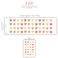 Boho Heart Wall Decals, Neutral Nursery Wall Stickers, Beige Pink Polka Dot Decals, Girls Bedroom Decor, Peel and Stick Hearts