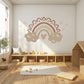 Boho Rainbow Wall Stickers Neutral Nursery Decals | Beige Rainbow Nursery Wall Decor | Cloud & Sparkle Peel And Stick Decals