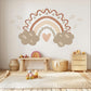 Boho Rainbow Wall Stickers Neutral Nursery Decals | Beige Rainbow Nursery Wall Decor | Cloud & Sparkle Peel And Stick Decals